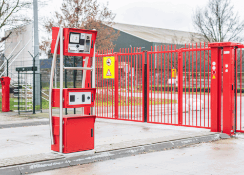 RVS zuilen rood