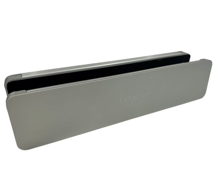 Homebox brievenbus - buitendeel aluminium blank geborsteld - binnendeel gespoten in de kleur aluminium