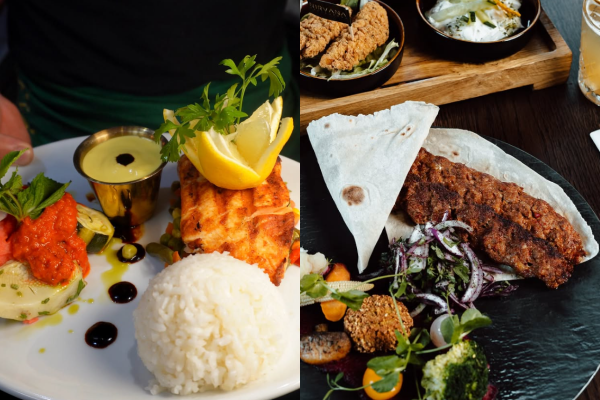 Sappige halal grillgerechten met groenten en kruiden, typerend voor restaurants Rotterdam Turks en geliefd bij liefhebbers van halal steak Rotterdam