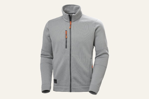 Helly Hansen Workwear tussenlaag Kensington knitted fleece jacket - Outfit company wear blog werkkleding voor winterse weersomstandigheden