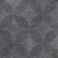 31092 grijs motief tegel met bloemen