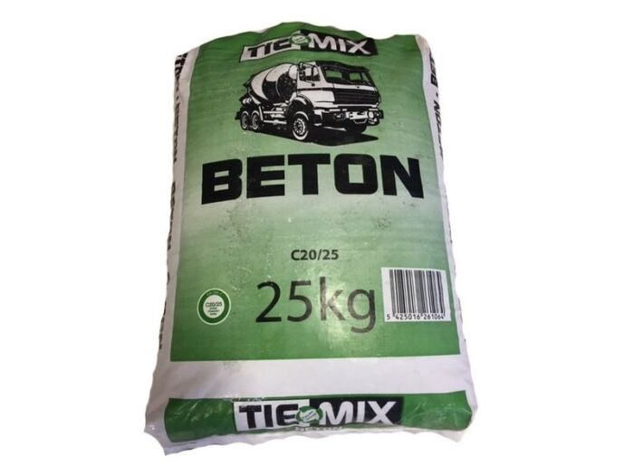 Betonmortel (kant en klaar) zak á 25 kg.