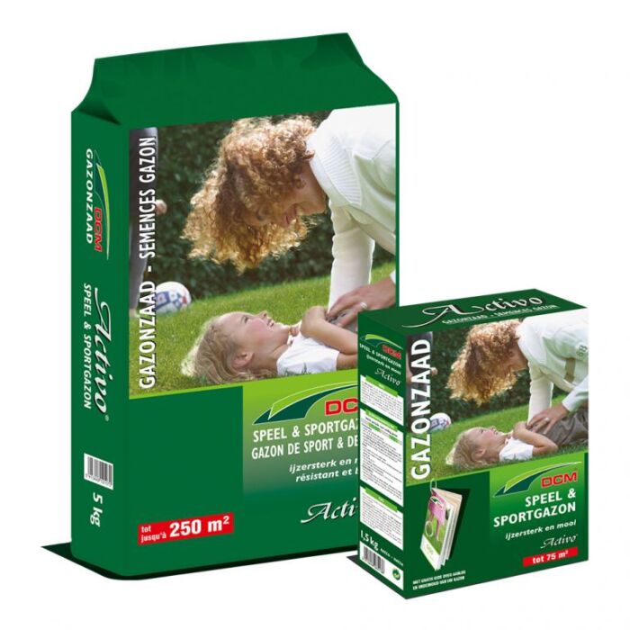 DCM Graszaad Activo ( Speel- en Sportgazon ) zak á 5 kg. ( ± 250 m² )
