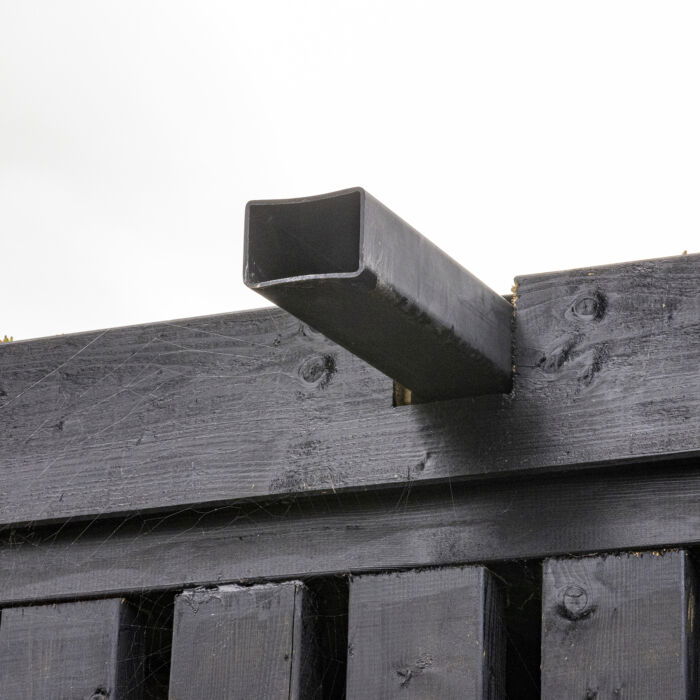 Dakdoorvoer met zijuitloop t.b.v blokhutten met plat dak epdm EXCLUSIEF pvc stadsuitloop (zijuitloop EPDM 60x80) - Afbeelding 2