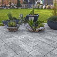 31982 Betontegel in wildverband tuin