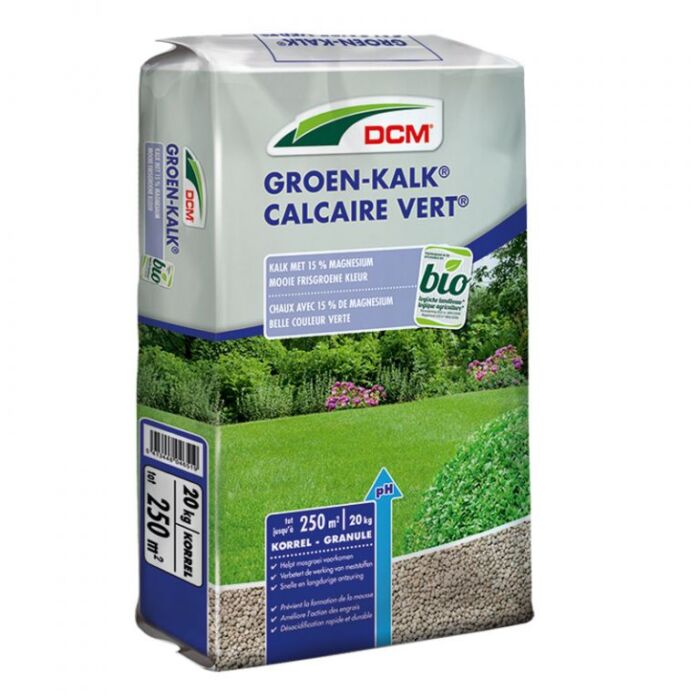 DCM Groen-kalk ( Korrel ) ZBW 50 + 15% MgO zak á 20 kg.