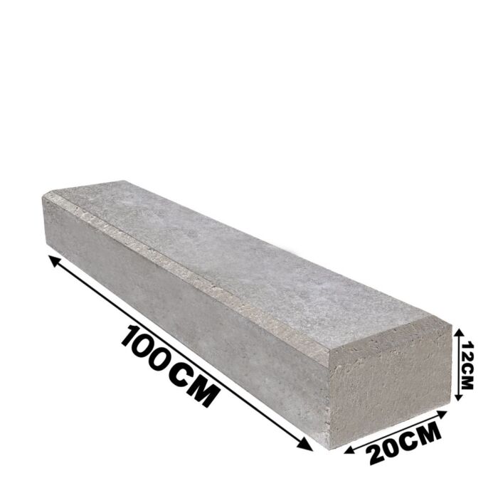 Schellevis Betonbiels Met Facet 100x20x12cm Grijs