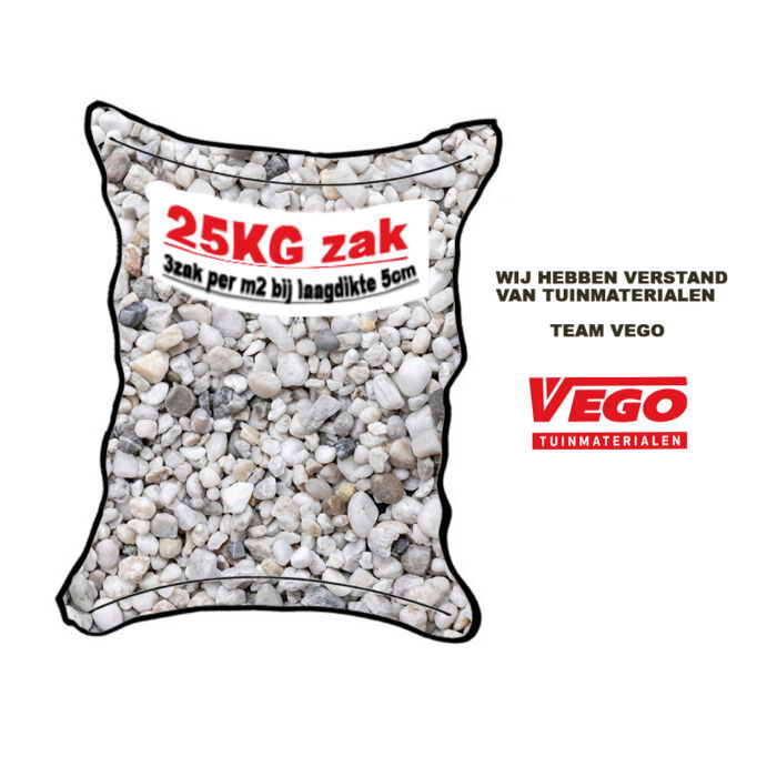 25 kg Wit grind 8-16 mm