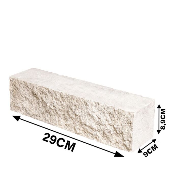 Gevelsteen Rox 29x9x8,9 Noors wit