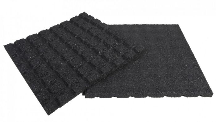 Rubberen Tegel 100x100x3cm Zwart - Afbeelding 2