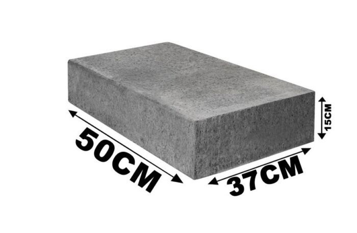 Schellevis Halve Traptrede 50x37x15cm Antraciet