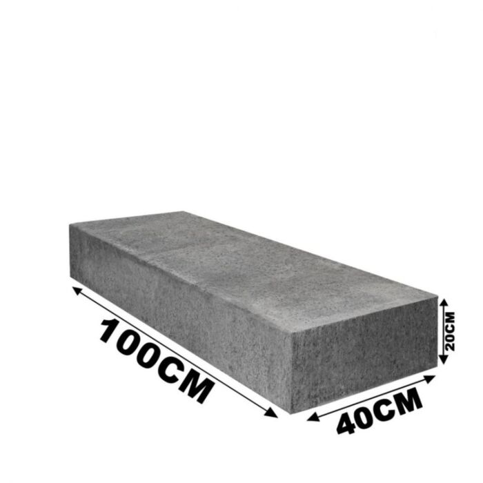 Schellevis Traptrede 100x40x20cm Antraciet