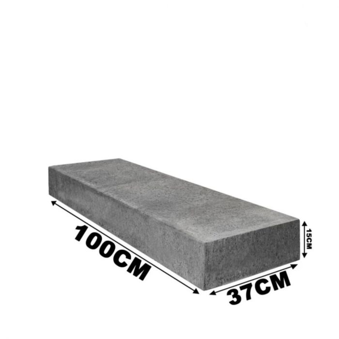 Schellevis Traptrede 100x37x15cm Antraciet