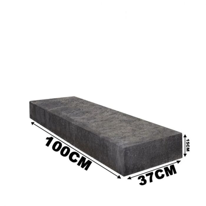 Schellevis Traptrede 100x37x15cm Carbon