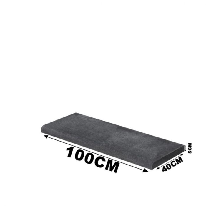 Schellevis Zwembadrand 100x40x5cm Carbon