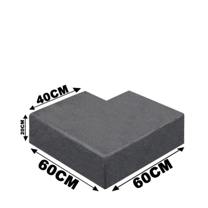 Schellevis Trap Hoekstuk 90° (40/20) Buiten Antra. 60x60cm