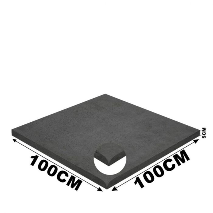 Schellevis Zwembadrand Hoek (100x100x5cm) Carbon