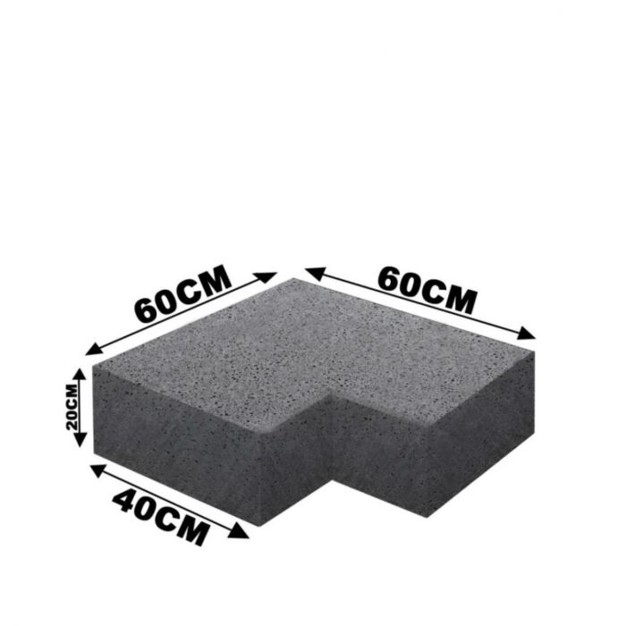 Schellevis Trap Hoekstuk 90° (40/20) Binnen Antra. 60x60cm