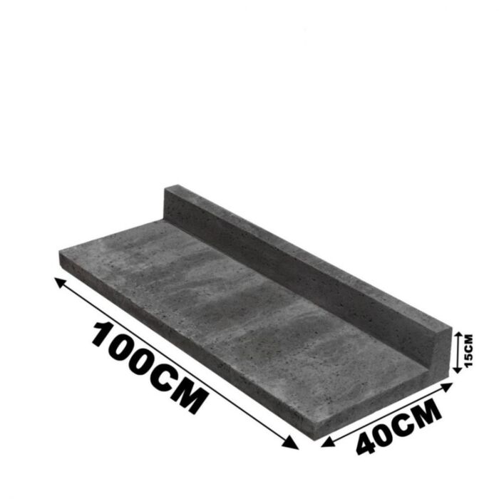 Schellevis Traptrede L-vorm 100x40x15cm Carbon