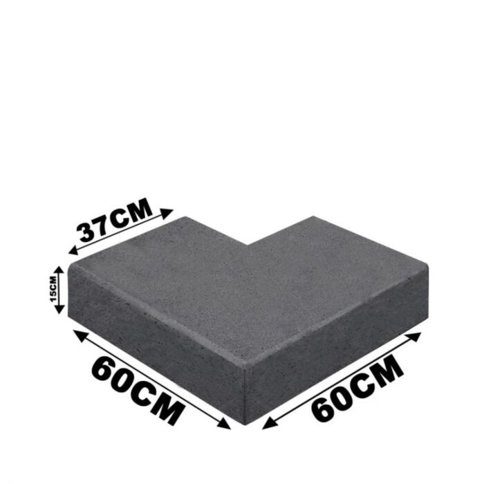 Schellevis Trap Hoekstuk 90° (37/15) Buiten Antra. 60x60cm
