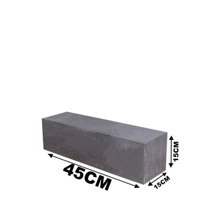 Patioblok Antraciet 45x15x15cm strak