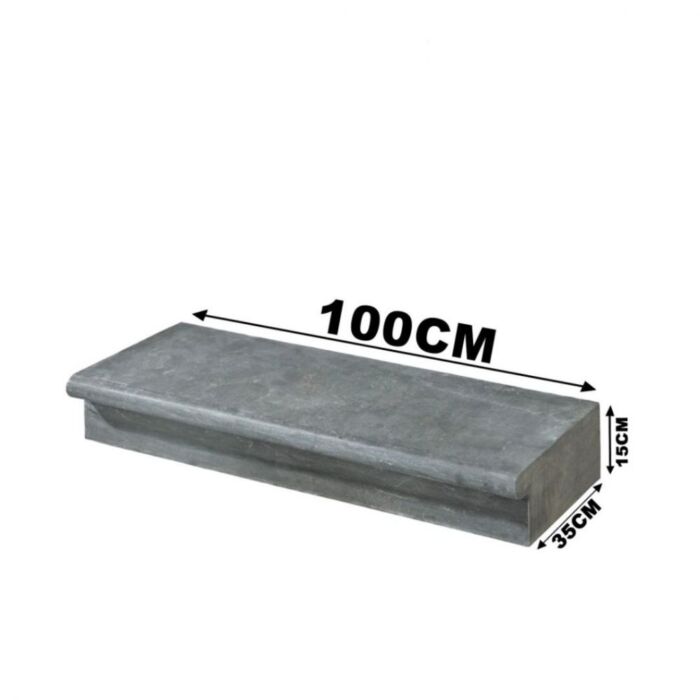 Blue Stone traptrede 100x35x15 cm. met neus