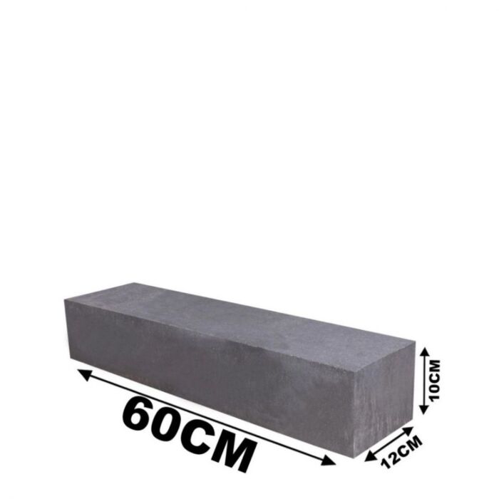Patioblok Antraciet 60x12x10cm strak