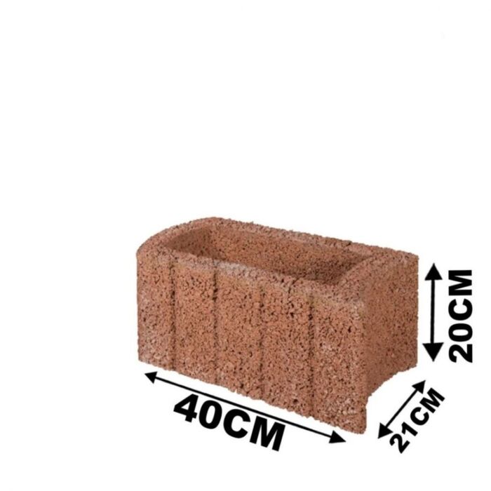 Ovalflor Bruin 40x21x20cm