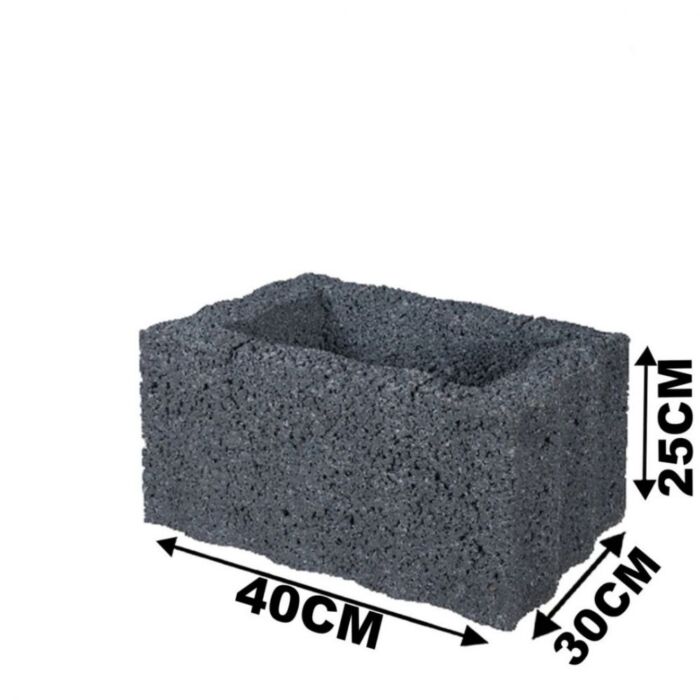 Ridgeflor Middel Zwart 40x30x25cm