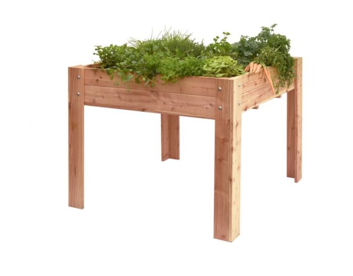 Douglas minigarden op poten 100 x 100 x 80 cm, onbehandeld. - Afbeelding 2