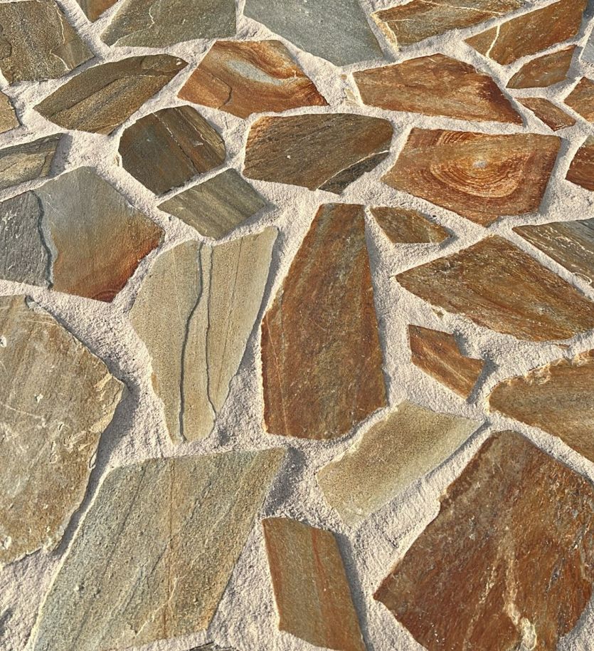 beige flagstones