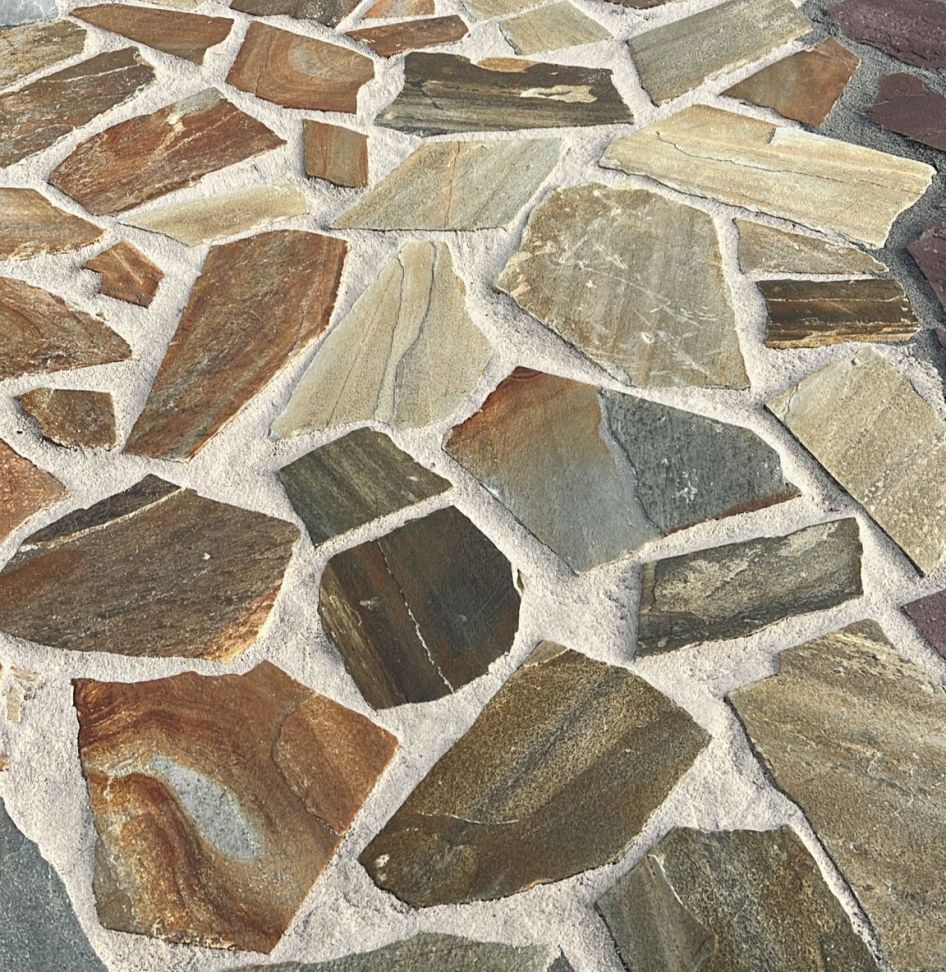 mediterraans terras met flagstones