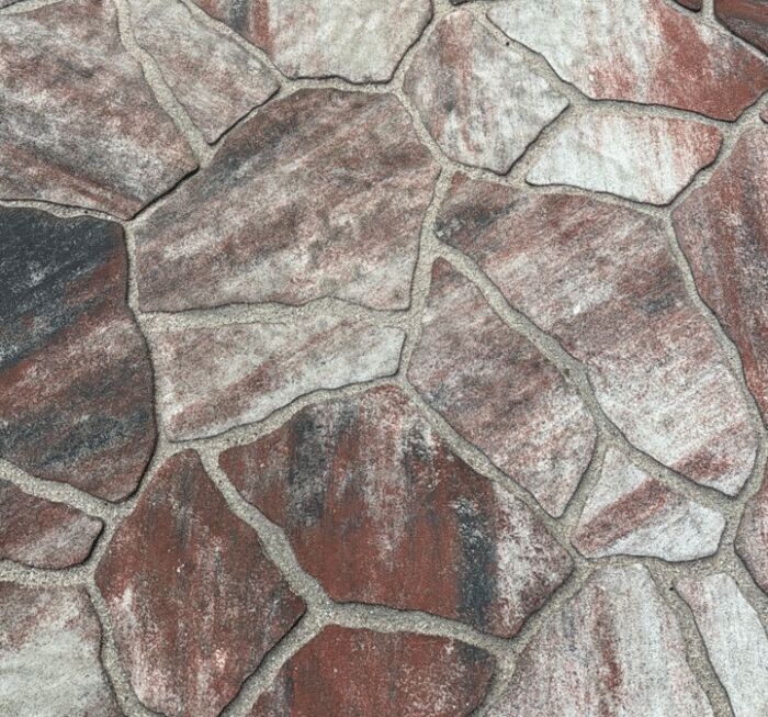 Grijs rode flagstones