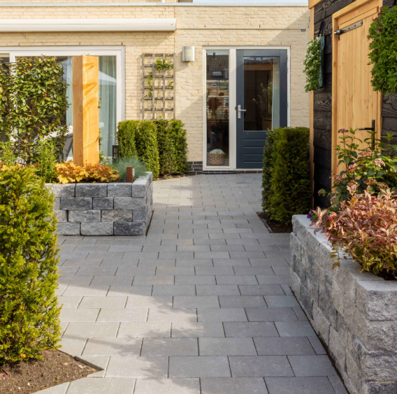 terras met tegel 20x30