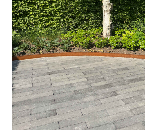 Opritsteen cortenrand 40x8cm